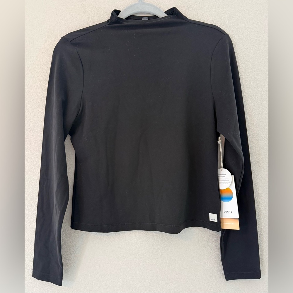 Vuori - AllTheFeels Long Sleeve Mock - BLACK